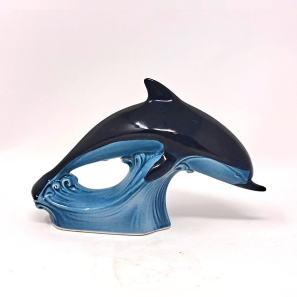 Poole Pottery Dolphin On Wave - Picture 2 of 6
